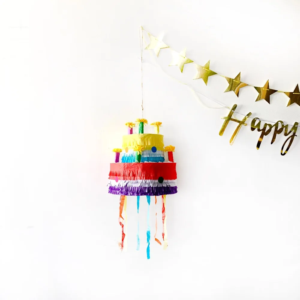 30*29 см Большой размер Pinatas-висячий торт Pinata для детей девочки день рождения Fillable