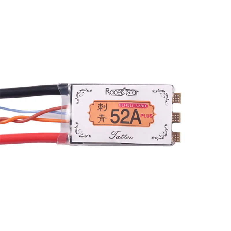 Racerstar Tattoo+ 52A BLheli_32 72MHz GD32F150 2-6S ESC Dshot1200 готовый ток датчик светодиодный Телеметрия для радиоуправляемого гоночного дрона