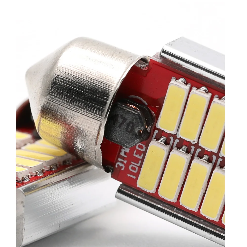 100x Canbus безошибочный Festoon 31 мм 36 39 41 C5w C10w Авто 12 Smd 4014 светодиодный купол для салона