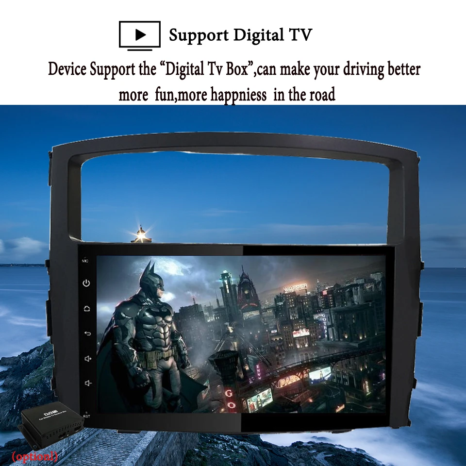 9 дюймов 4+ 64 ГБ Android 9,1 автомобильный dvd gps навигация для Mitsubishi Pajero 2006-2011 Мультимедиа Радио dvd головное устройство Carplay система