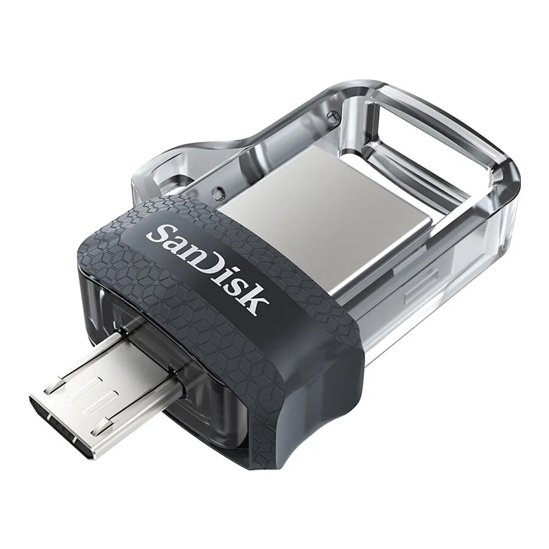 SanDisk OTG Dual USB Flash DrivePen 16 GB 32 ГБ, 64 ГБ и 128 ГБ накопитель USB 3,0 150 МБ/с. USB флэш-накопитель для ПК и телефонах Android