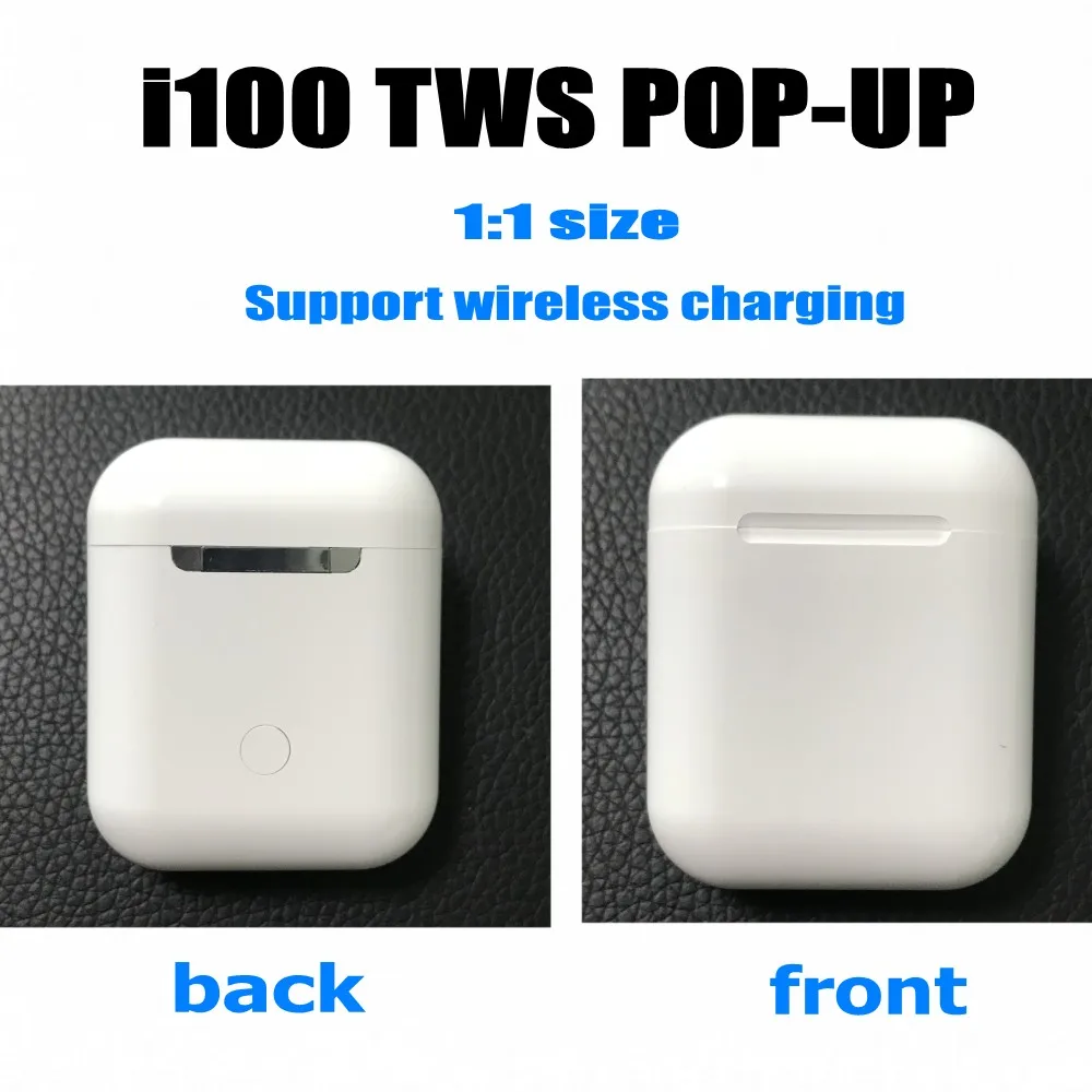 I100 TWS настоящая 1:1 размер Bluetooth 5,0 гарнитура 6D бас сенсорное управление беспроводные наушники Поддержка беспроводной зарядки PK I20 I80 I200 TWS