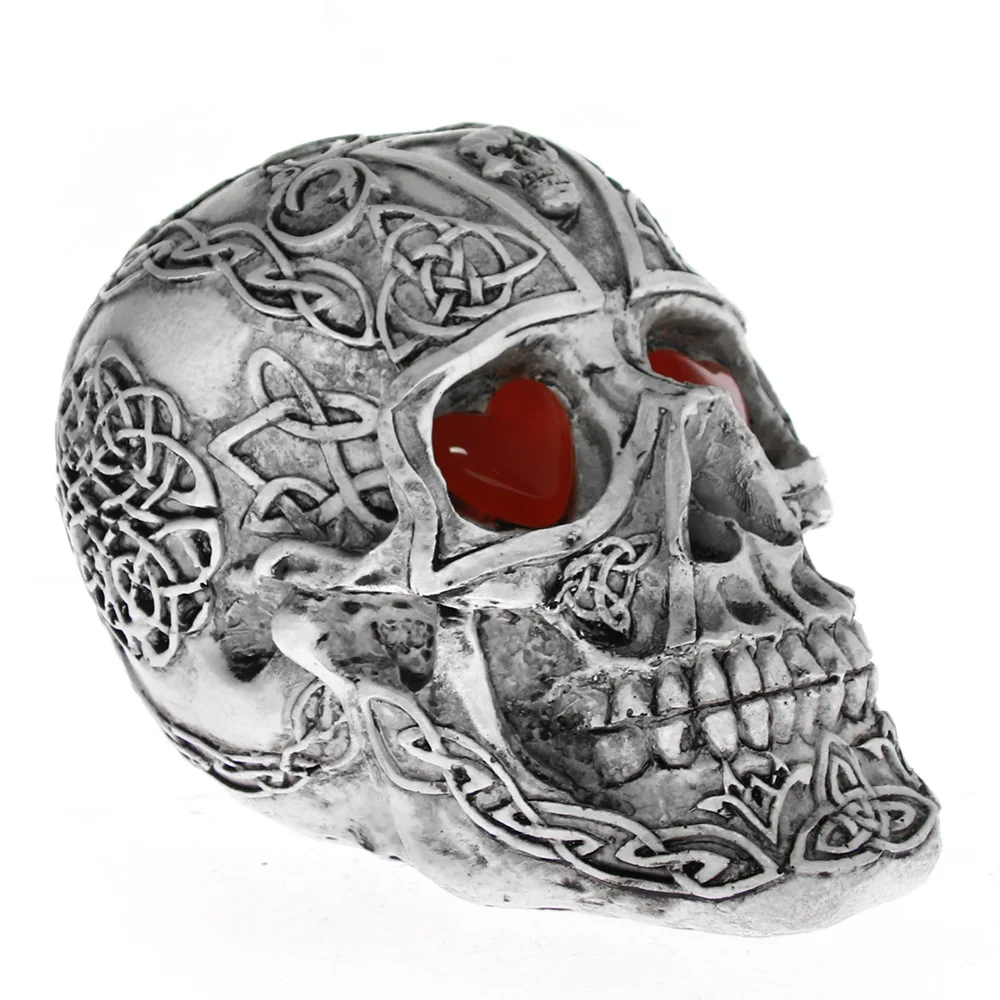 1 шт светодиодный Сердце Глаза светильник со шнуровкой и с жутким черепом фигурки