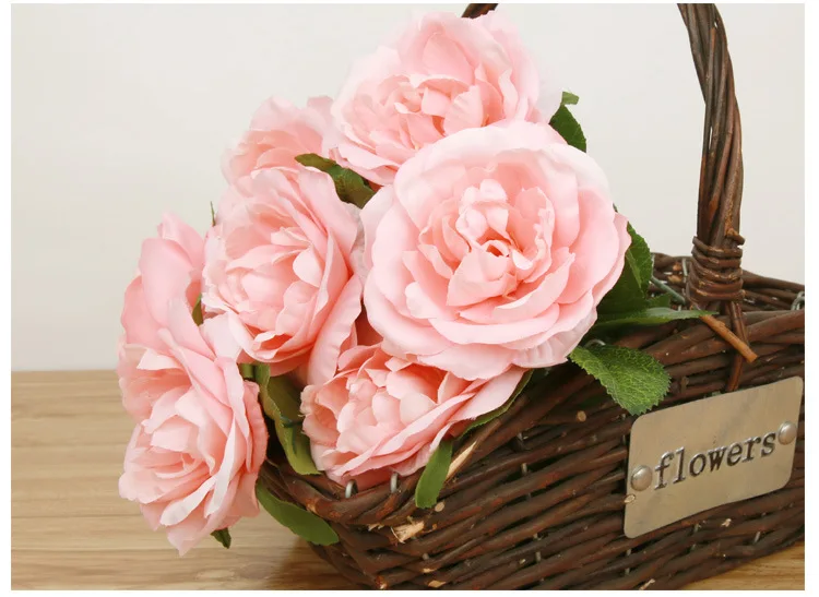 Красивые Искусственные розы 10 шт./лот шелковые цветы для украшения дома