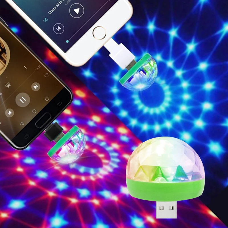 Светодиодный мини сценический светильник с USB 3 Вт магическим шариком s DJ