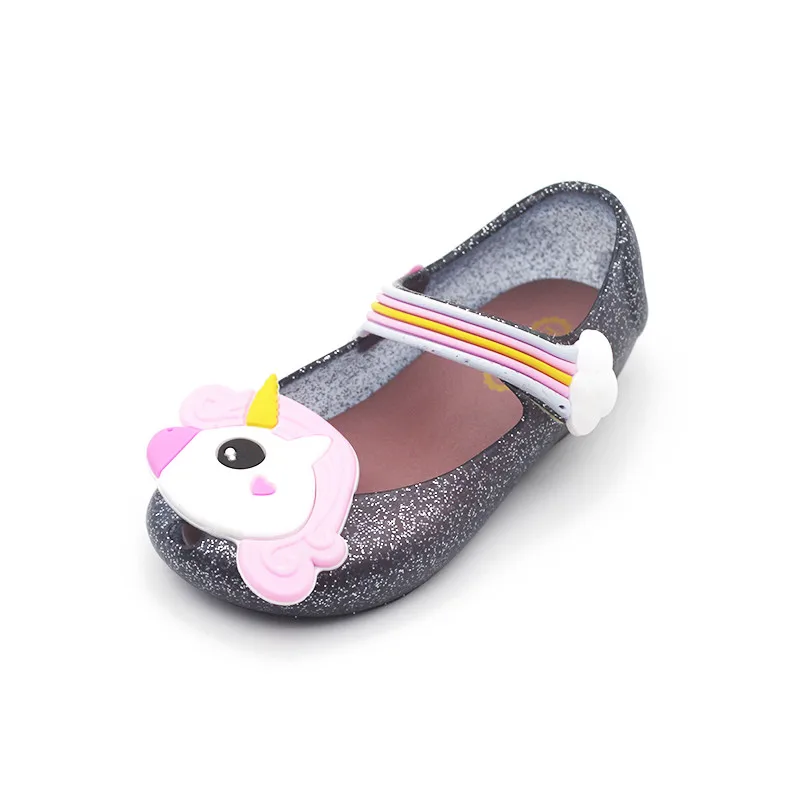 Милые мини сандалии Melissa с единорогом желе обувь для девочек из Нескользящие