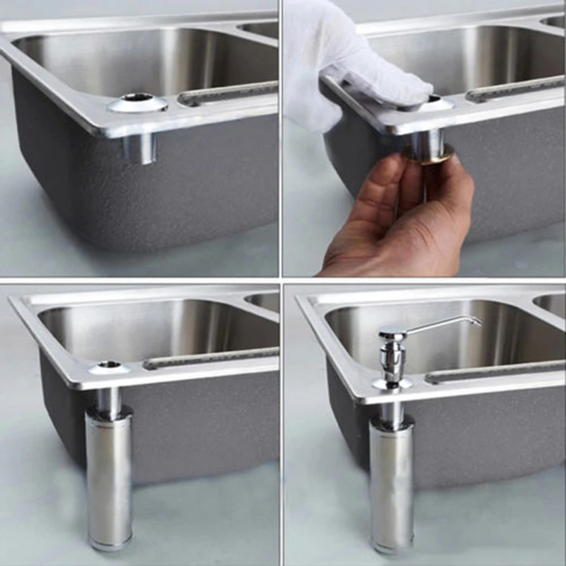 

300ML Soap Dispenser Kitchen Sink Faucet Bathroom Shower Lotion Shampoo Pump
