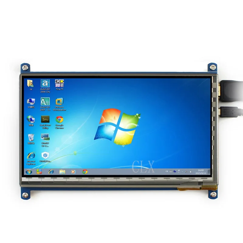 7 дюймов HDMI ёмкостный ЖК-дисплей с ips Сенсорный экран монитор 800*480 для Raspberry Pi 3B/Raspberry Pi 2B/B+/pcDuino, Banana Pi