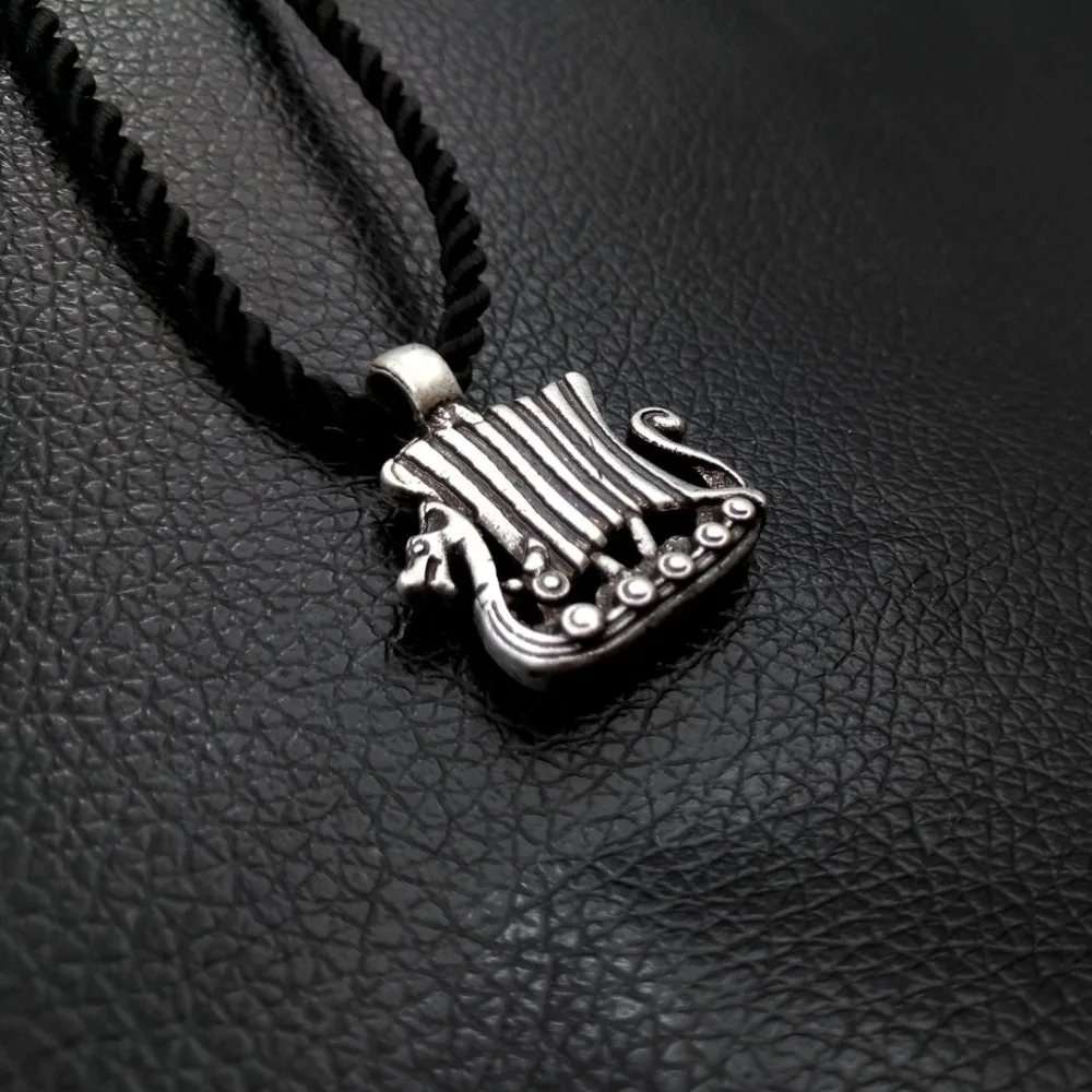 : SanLan Античная норвежский викинг корабль Дракона Кулон талисман Одина символ