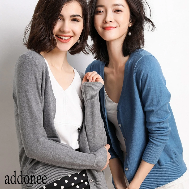 Spring Autumn Winter Cashmere Wool Women Sweaters Cardigans Warm Soft Wild Casual V-Neck New Style High Quality Solid Big Size |