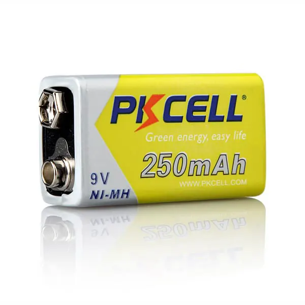 1 упаковка PKCELL NI MH 6F22 250Mah 9V перезаряжаемая батарея|battery mosquito|battery r6pbattery grip for camera |
