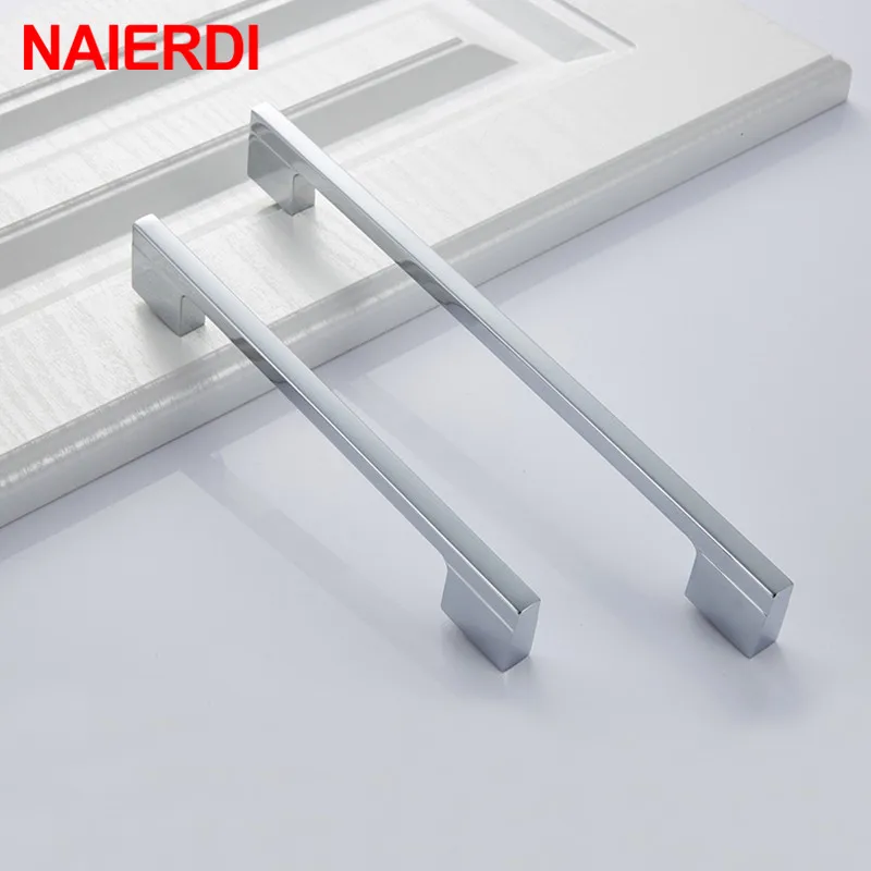 NAIERDI прямые ручки для шкафа кухонные дверей из сплава цинка ящика гардероба