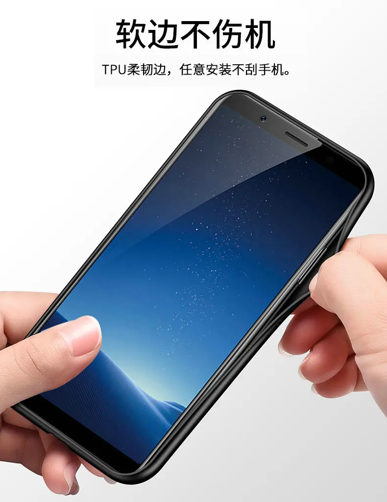 Чехол для Samsung Galaxy A6 A7 A8 A9, жесткое закаленное стекло с кольцом-подставкой, Магнитная задняя крышка, чехол для samsung A6 A8 Plus A750