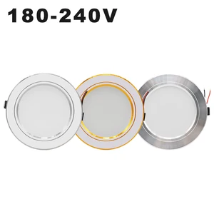 AC 220V LED Downlight Golden Silvery Ceiling Lamp Round Recessed 5W 9W 12W 15W 18W Led Light Bulb WhiteWarm white LED Down Lamp