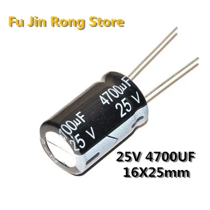 

Высококачественный электролитический конденсатор, 10 шт., 4700 мкФ, 25 в, 16*25 мм, 25 в, 4700 мкФ