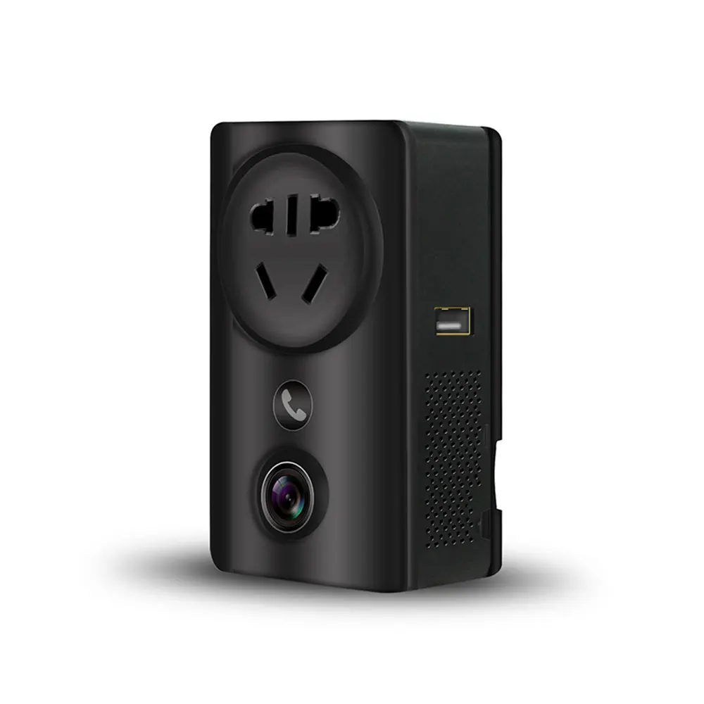 NINIVISION 180 градусов панорамная wifi CCTV камера для домашней безопасности 1080P USB настенная розетка зарядное устройство адаптер камера с ИК/белыми светодиодами