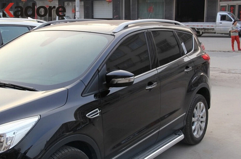 Для Ford Kuga Escape 2013 ABS хром заднего вида для боковой двери Зеркала накладка зеркала Столб наклейка аксессуары