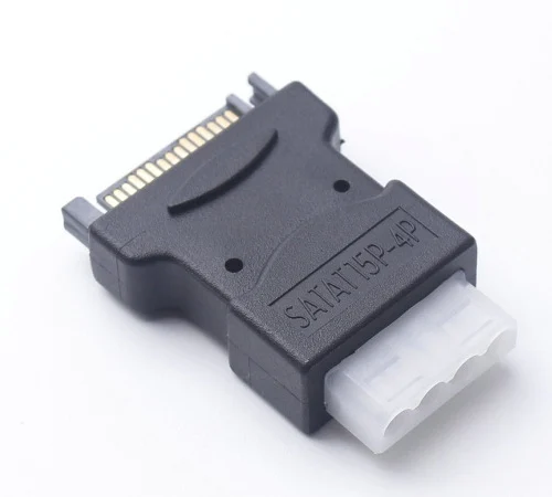 Адаптер питания 10 шт./лот 15 контактов SATA папа 4 контакта Molex PC IDE мама|sata male|4 pin molexide