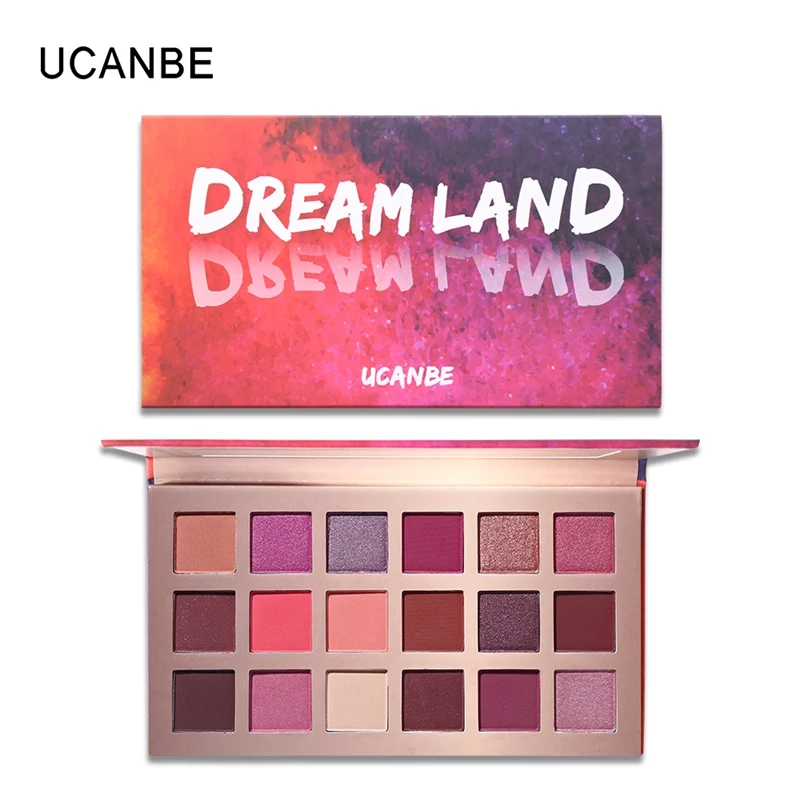 Брендовые мерцающие матовые тени для век UCANBE Dreamland палитра макияжа 18 цветов