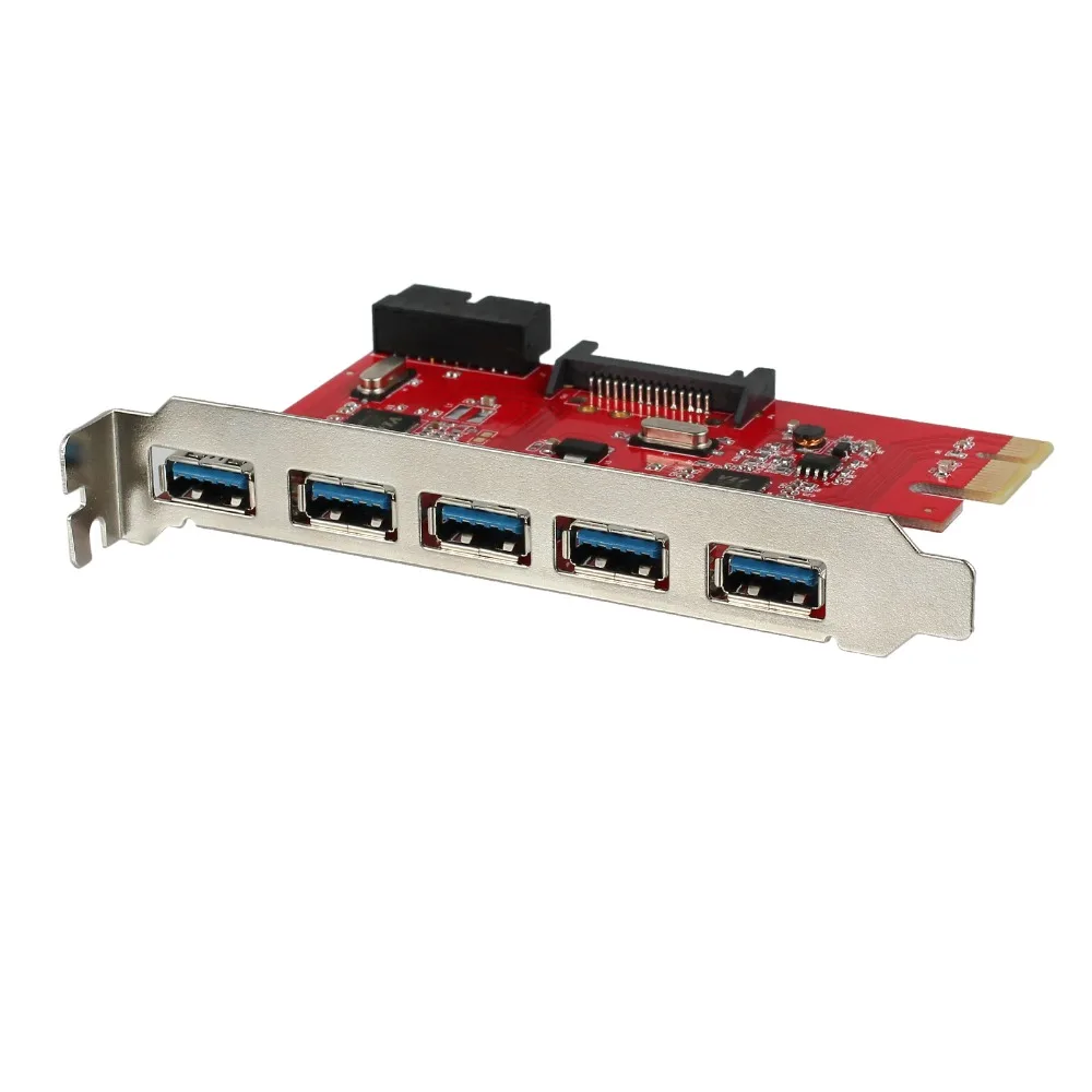 (Отправка из Испании) 5 портовый PCI E Express на концентратор USB 3 0 карта адаптера