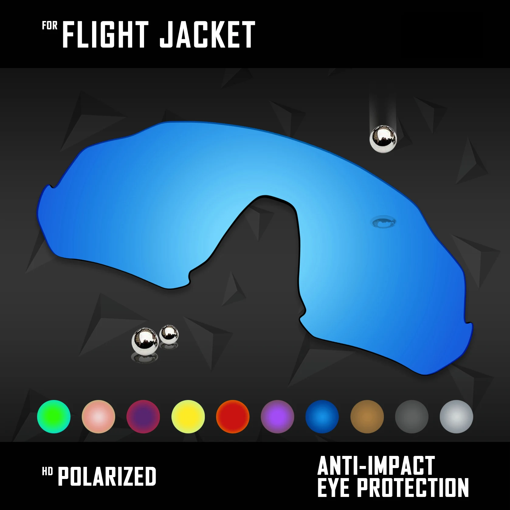 

OOWLIT Lenses Replacements For Oakley Flight Jacket Sunglasses Polarized - Multi Colors