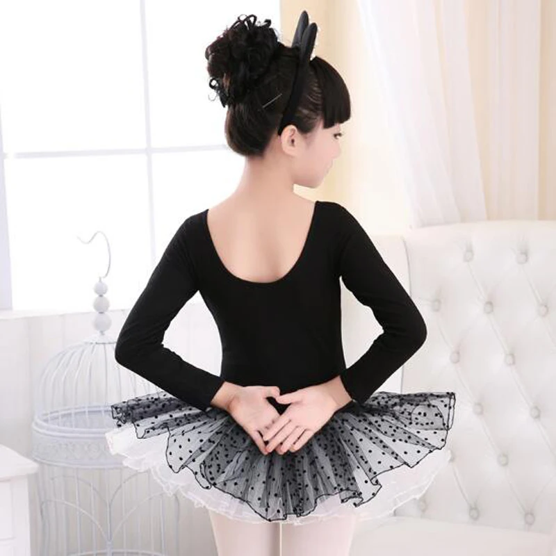 Bazzery Veil Ballet Dress for Girls Dance Wear Bow Decorate U Neck Tutus Kids Stage Performance Skirt Pink / Black | Тематическая