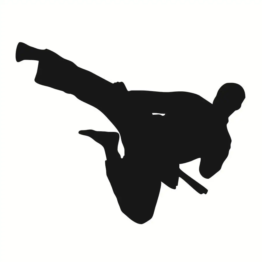 Настенные наклейки Flying Kick Kung Fu китайские декоративные съемные настенные из ПВХ