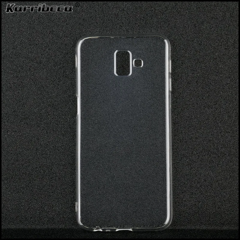 Ультратонкий прозрачный силиконовый чехол для Samsung j6 2018 j600 hoesje с кристаллами из