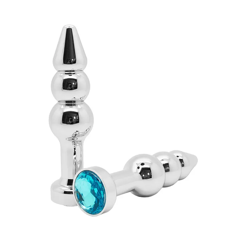 Бусины стимулирующие металлическую Анальная пробка гладкая сенсорная апгрейда