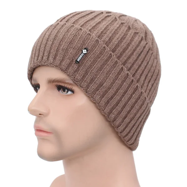 khaki hat AETRUE, вязаная шапка, шарфы, мужские, Skullies Beanies, зимняя шапка для мужчин и женщин, шапка, модный бренд, Gorras, теплая шерстяная Мужская шапочка - Цвет: khaki hat