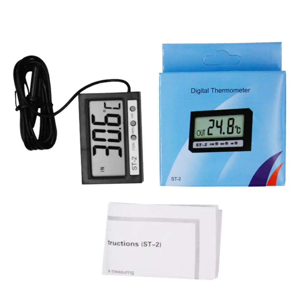 Двойной измеритель температуры цифровой дисплей электронный термометр часы для