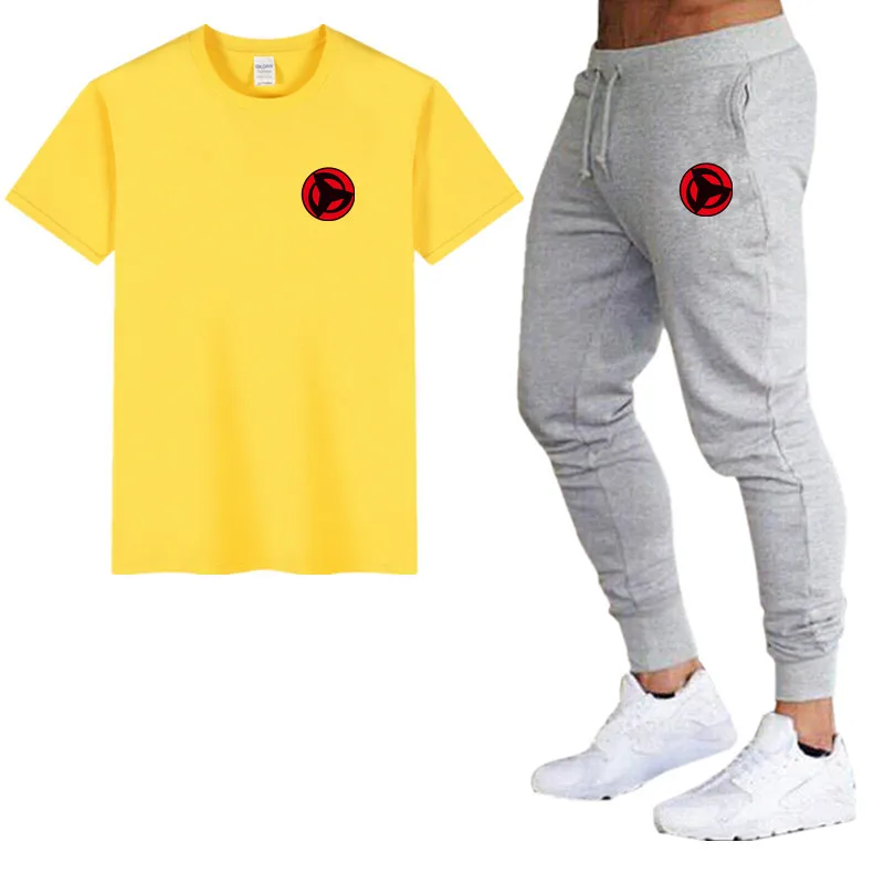 Летние мужские комплекты футболки + штаны из двух предметов Повседневный