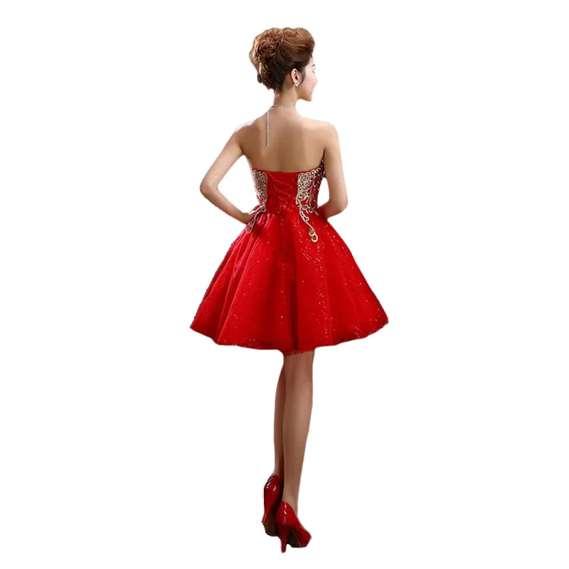 Розовое Золотое платье с блестками для подружек невесты 2016 модное облегающее