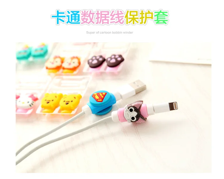 1 шт., USB кабель, защита для наушников, цветной чехол для iphone, android, кабель для передачи данных, защитный рукав для iphone 5, 6, 7 plus