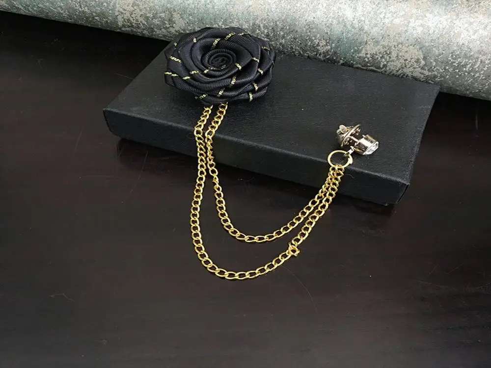 Flower Brooches Унисекс Франция романтический воротник лацкан булавка брошь лук галстук жениха свадебный костюм роза цветок цепь бабочка стразы аксессуары для корсажа - Цвет: Flower Brooches