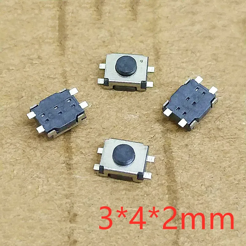 Тактовый коммутатор 20 шт./лот 3*4*2 SMD 4 контактный мини микро/кнопочный