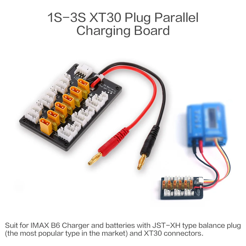 Плата для зарядки 1S 2S 3S 20A XT30 Plug Lipo параллельная зарядная плата IMAX B6 зарядное