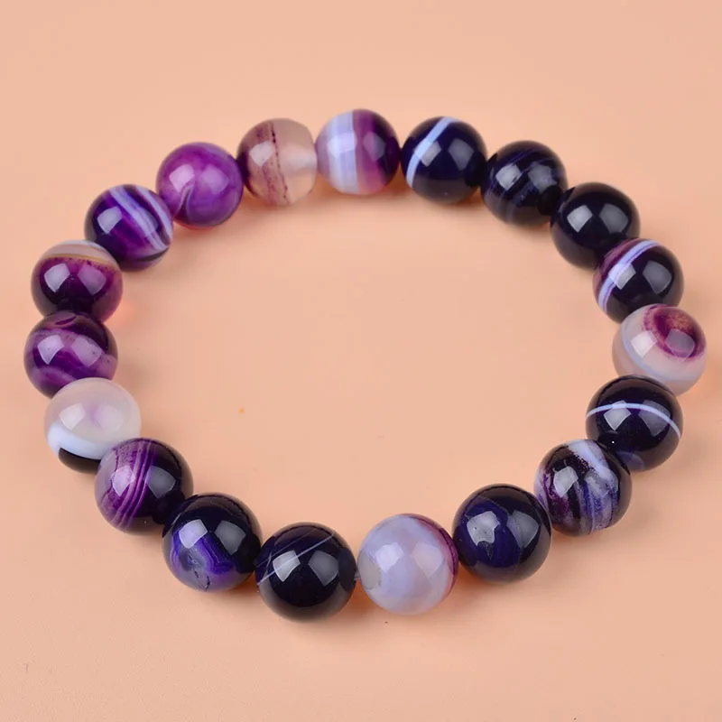 BEAUCHAMP Bijoux фиолетовый цвет растягивающийся браслет Rhodochrosite драгоценное украшение