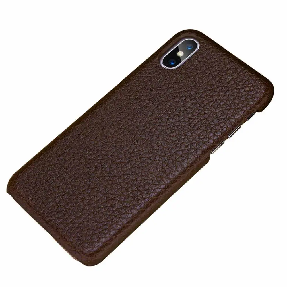coffee Роскошный чехол из натуральной кожи с узором Личи для iPhone XS Max, тонкий чехол для телефона, чехол s для iPhone 11 Pro XS XR 7 8 Funda - Цвет: coffee