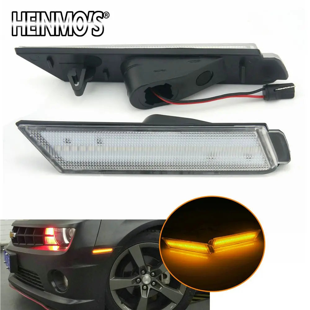 Аксессуары для Chevrolet Camaro 2010 2011 2012 2013- для Chevy Camaro поворота сигнальный светодиод для Шевроле Авто габаритный фонарь - Испускаемый цвет: F White Lens Yellow