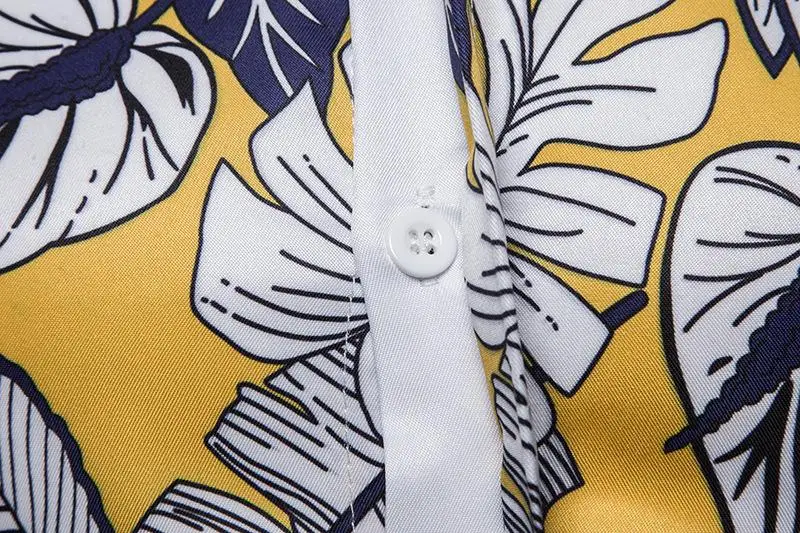 Мужская рубашка с коротким рукавом Гавайская Блузка мужская одежда приталенная