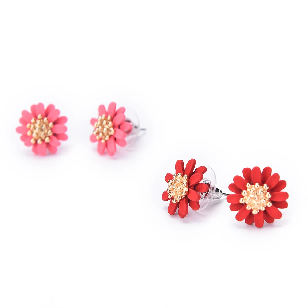 Женские серьги в форме цветка ромашки элегантные гвоздики карамельных цветов