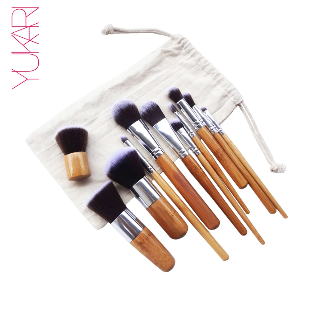 YUKARI набор кистей для макияжа с бамбуковой ручкой kwasten Make Up Beauty Blush Foundation pro Powder eye