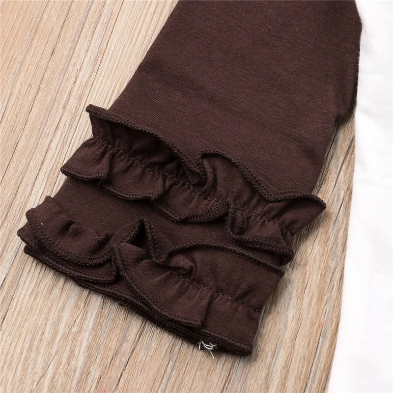 Костюм на День Благодарения футболки для девочек топы с оборками футболка