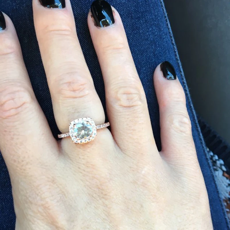 Модные женские ювелирные кольца обручальное кольцо из белого золота розового с