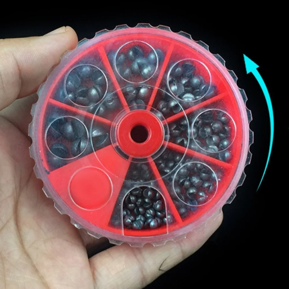 Рыболовная яичная пуля Balight 7 ячеек грузила свинцовый вес разрезной ящик крючки