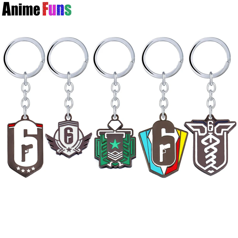 5 видов хит FPS игра том Клэнси Радуга шесть логотипов брелок Шарм косплей подарок