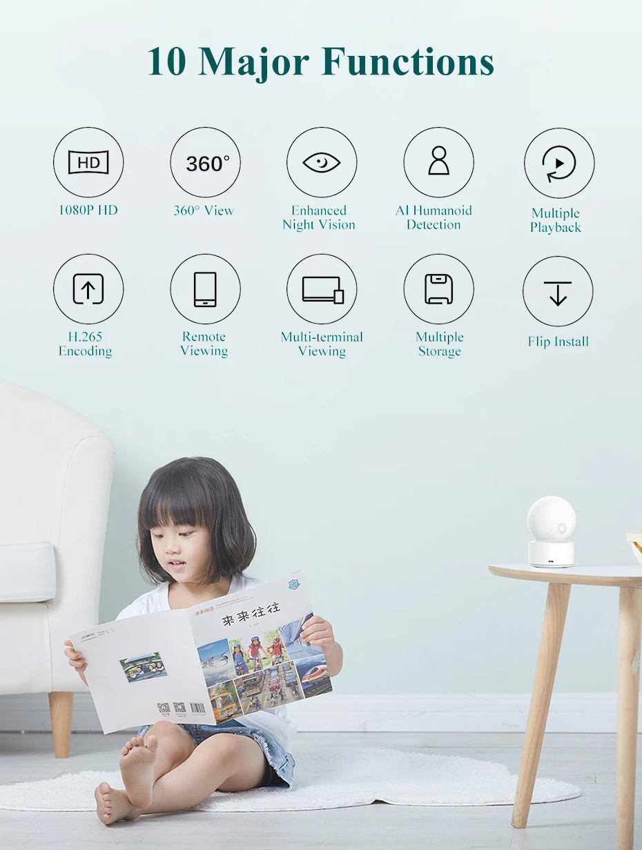 Xiaomi Mijia камера s умный дом камера 1080P HD WiFi Беспроводная IP камера 360 Угол видео CCTV Ночная веб-камера PTZ Безопасности Mornitor