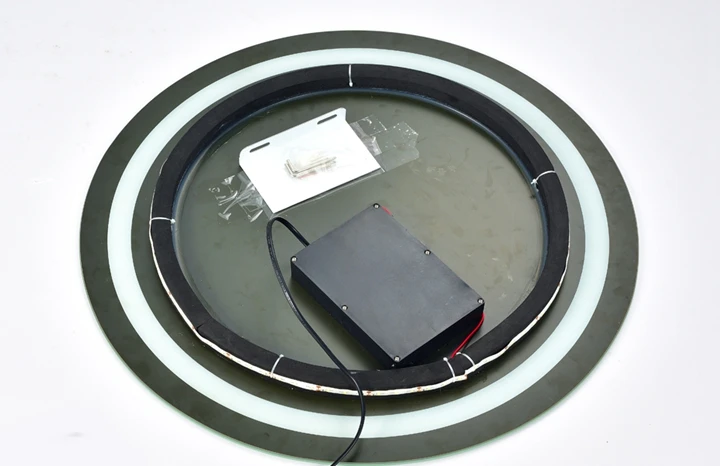Gappo зеркала для ванной комнаты Круглый Led косметическое зеркало сенсорный выключатель светильник регулируемое настенное зеркало для макияжа Высокое разрешение серебро