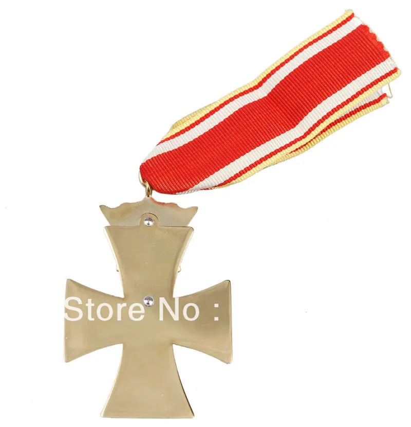 Металлический значок второго класса с немецким крестом Данцига времен 2 мировой